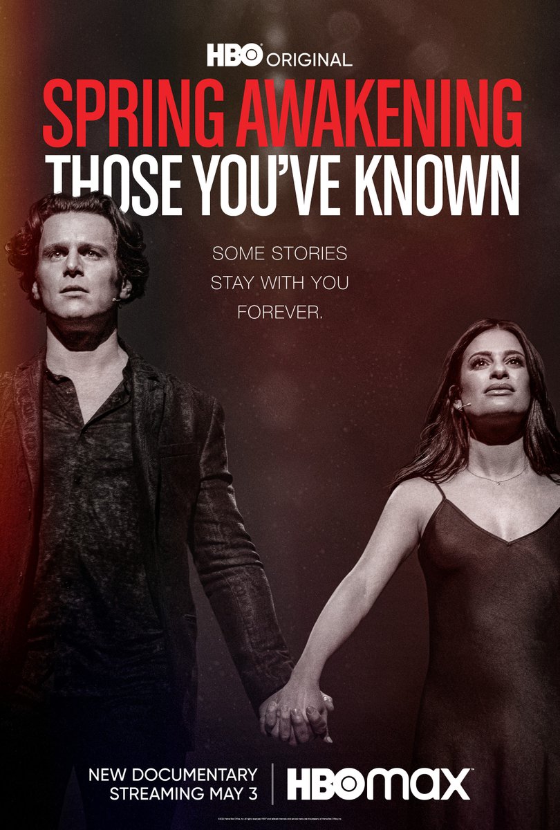HBODocs's tweet image. Some stories stay with you forever.

In #SpringAwakeningHBO, Jonathan Groff, Lea Michele, and the original Broadway cast of the hit musical reunite and reconnect. The new @HBO original documentary premieres May 3 on @HBOMax.