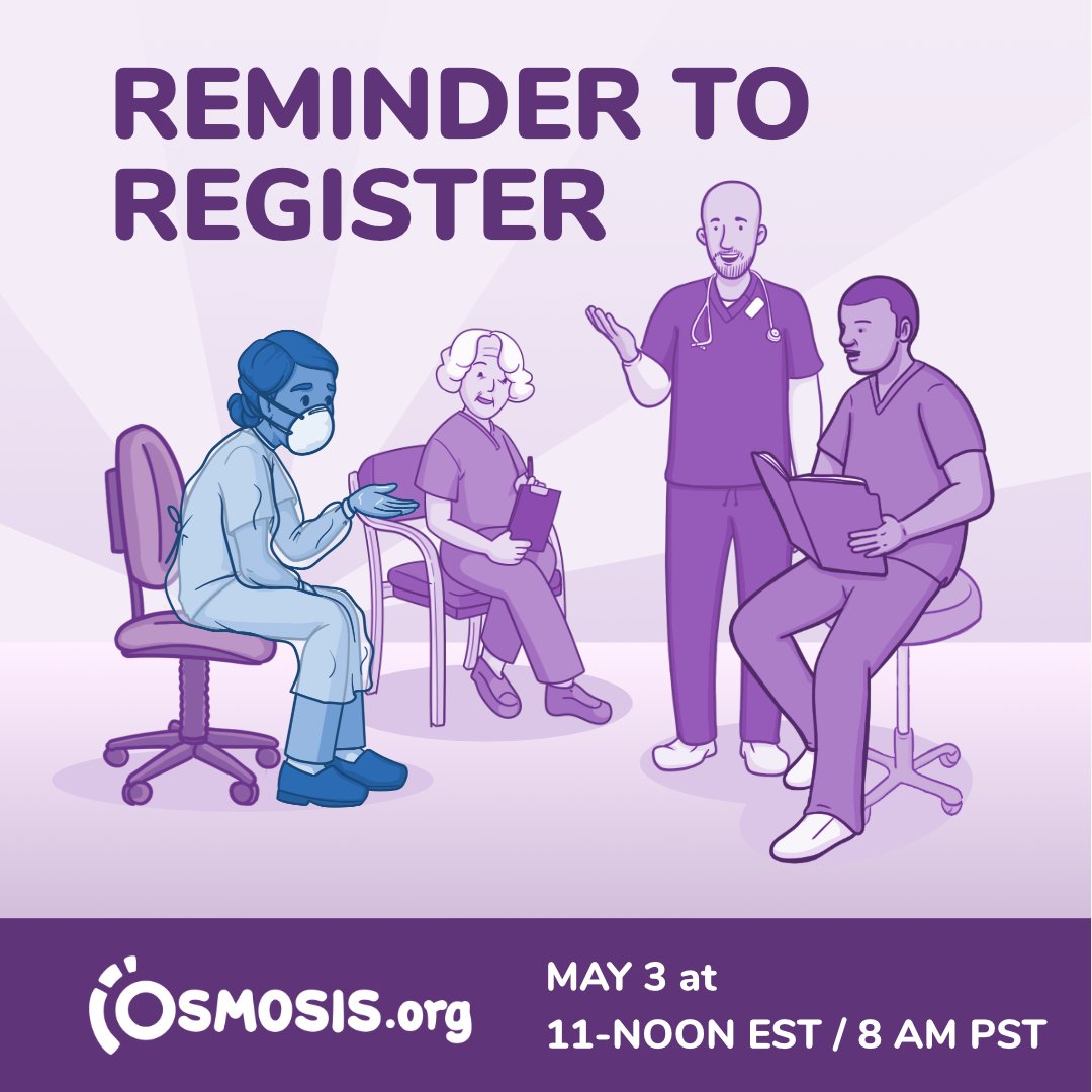 Osmosis from Elsevier - Don't forget to register to join us November 10 at  11 AM ET/ 8 AM PT for a panel event to hear from faculty at A.T. Still  University