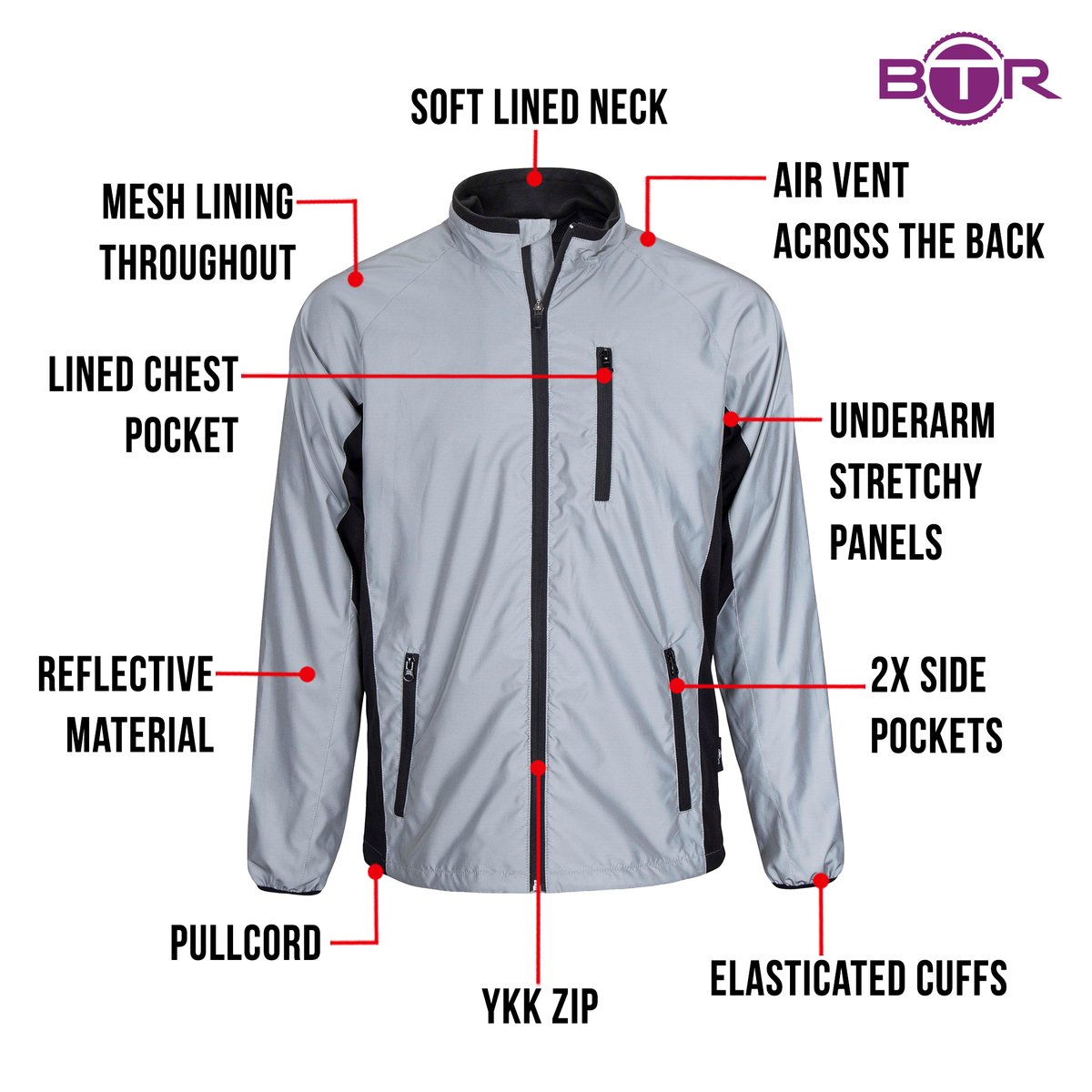 🌟The BTR Reflective High Visibility Jacket is perfect if you want to be seen in low lights. Features:
➡️ Stretchy side and under arm panels
➡️ Mesh lined
➡️ Back vent 
➡️ Soft lined neck
➡️ Elasticated cuffs &amp; waist
➡️ Pull cord
💙We love this jacket: we hope you will too!