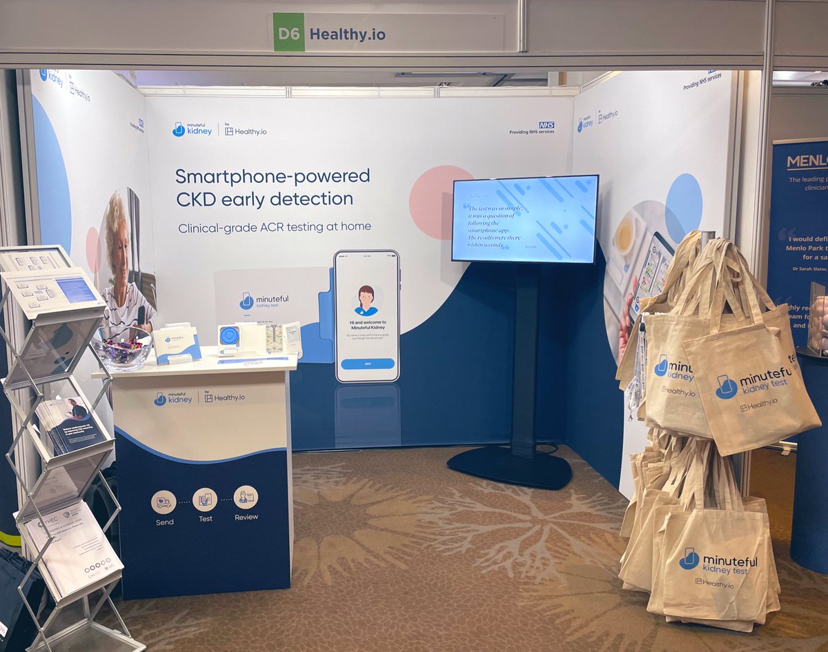Blaithin_H's tweet photo. Busy day at #PulseLIVE showing GP’s how @Healthyio1 can ease the workload in #primarycare while improving adherence of annual ACR screening - we’ll be back again tomorrow so pop by to speak to @Fran_Dalton @HealthyGuyO &amp; Ash, if you haven’t already today 📱@pulsetoday https://t.co/bZ64nWzXvk