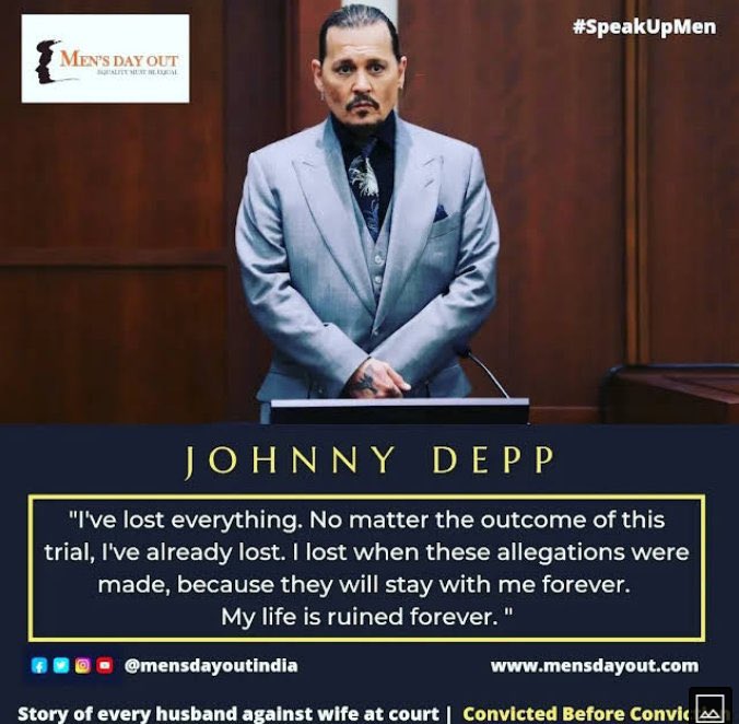 He may have a point but I for one will vow that I will forever continue to watch anything that has him in it. #JusticeForJohhnyDepp #JohnnyDeppVsAmberHeard