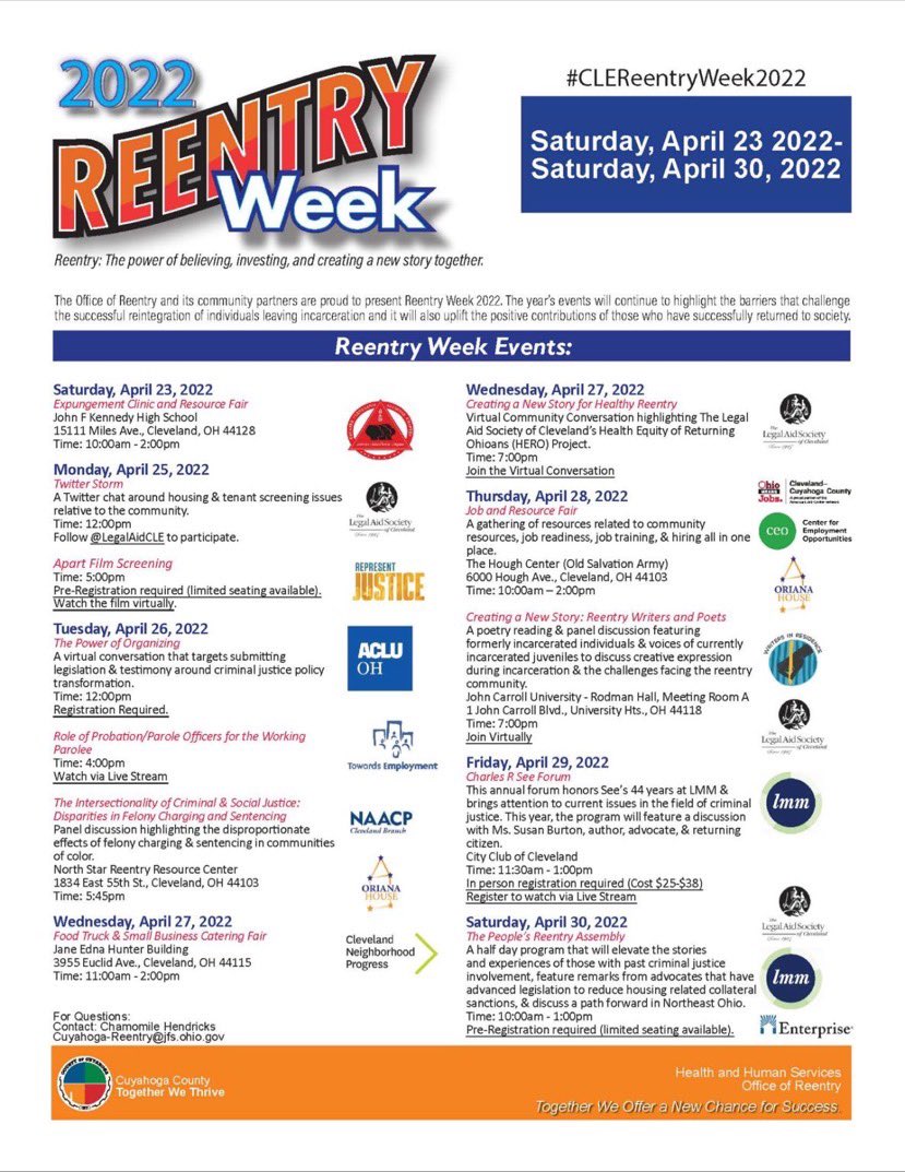 CuyD9MereTurner's tweet image. Join the Twitter storm @LegalAidCLE  #communityreintegration #CLERentryweek2022  #GCACDELTAS