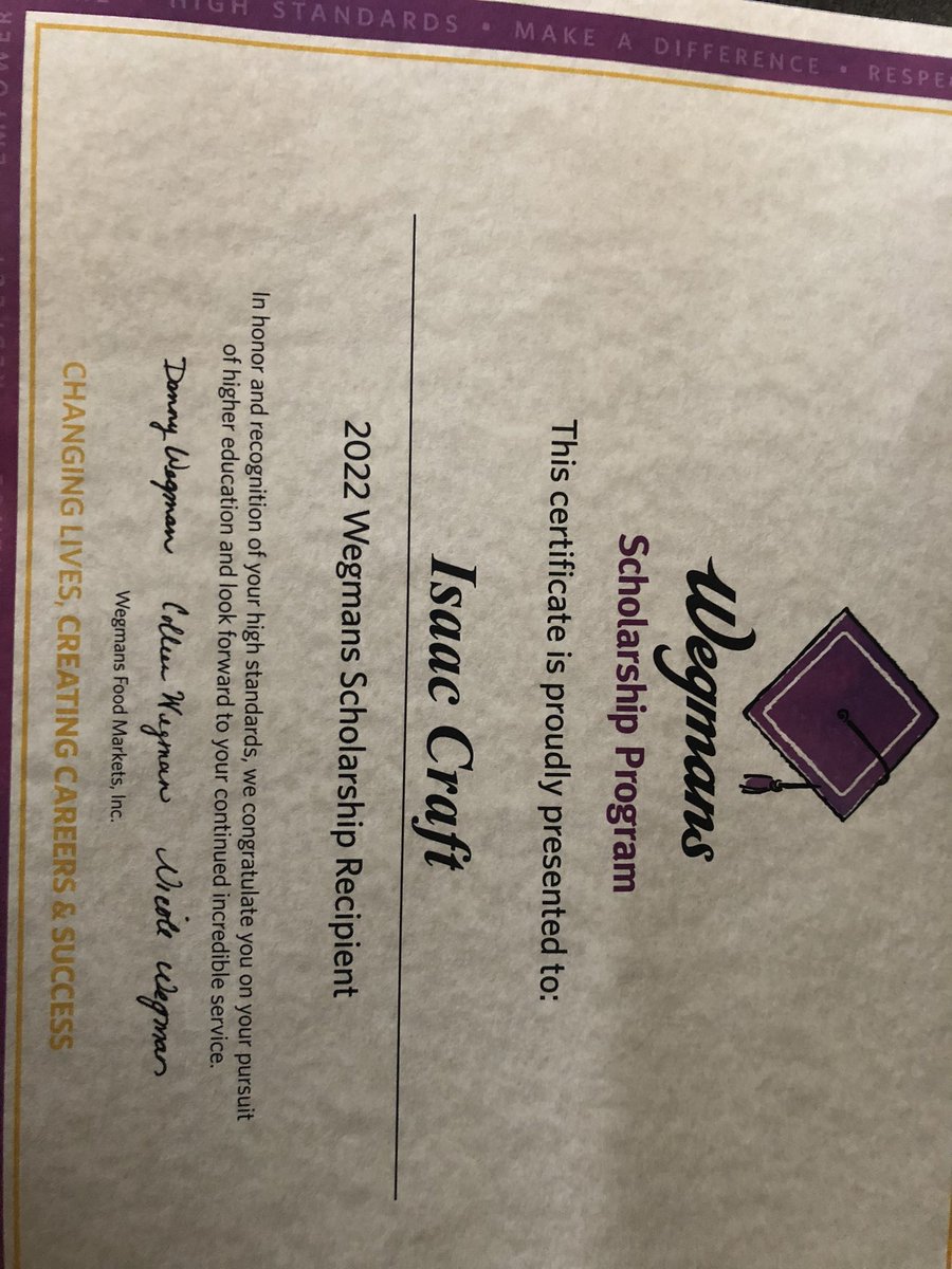isaaccr88729278's tweet photo. Big thank you to my employer @Wegmans for awarding me a 2022 scholarship! It’s greatly appreciated and will be a big help as I continue my education @wellscollege This is a great day!!! https://t.co/M2zbh25dxr