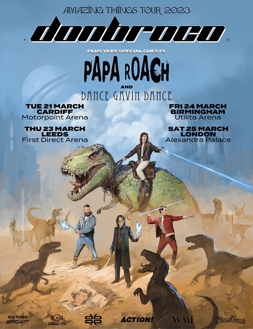 THE AMAZING THINGS TOUR 2023 <a href="/paparoach/">Papa Roach</a> <a href="/DGDtheband/">Dance Gavin Dance🍓</a> 💫🦖 

ON SALE FRIDAY 10AM