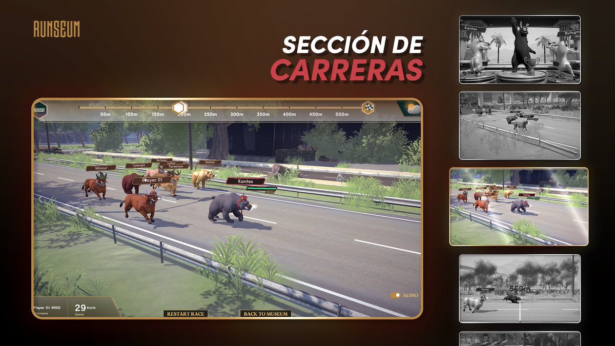 runseumES's tweet photo. (5/5)

 Sección de carrera:

 - Carrera con el personaje diseñado en Vestuario.
 - Vallas viales para anuncios de parners.
 - Mejoras de rayos 💡
 - Nueva interfaz de usuario para la cuenta regresiva.

Estas carreras serán la Revolucion, no te pierdas de probarlas💪🏼

#GameFi #P2E https://t.co/4xlhRYFmPS