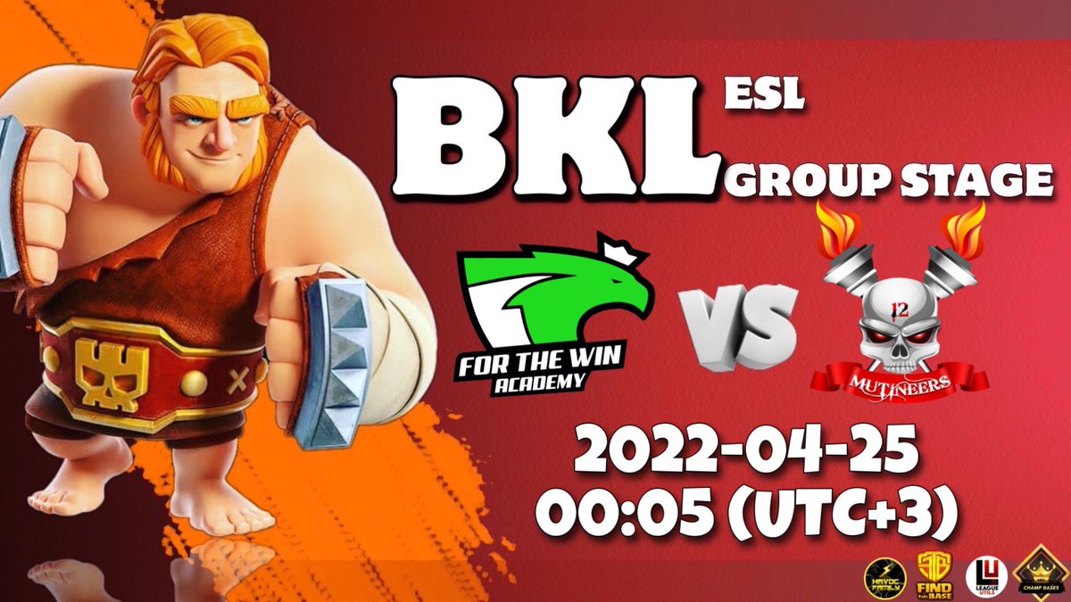 STREAM TODAY
Division ESL (UTC +3)
⏰21:05 - Swat SoulEateR vs (Bushido)
⏰22:05 - DK'Ogres Esport vs  =MERCS=
⏰23:05 - WarHunters vs Unfair Warfare
⏰00:05 - FTW Academy vs 12M eSports
Streamer-<a href="/MaraJadeBB/">Mara Jade</a> 
🇺🇸twitch.tv/marajadebb

#BlitzkriegLeague #ESL #BKL #ClashOfClans