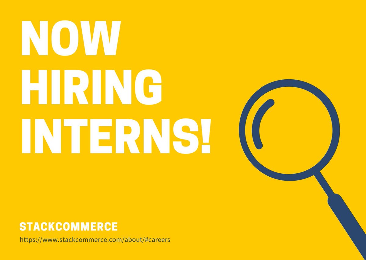 StackCommerce's tweet image. Make the most of your summer with an internship! We have remote and in-office positions open in finance, business, and merchandising. Check out our website to apply! stackcommerce.com/about/#Careers  
#wearehiring #internships #remotehiring