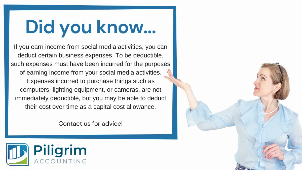 Contact us for advice! buff.ly/3i5UifT #didyouknow #dyk #accountant #accounting #socialmedia #tax #ontario #canada