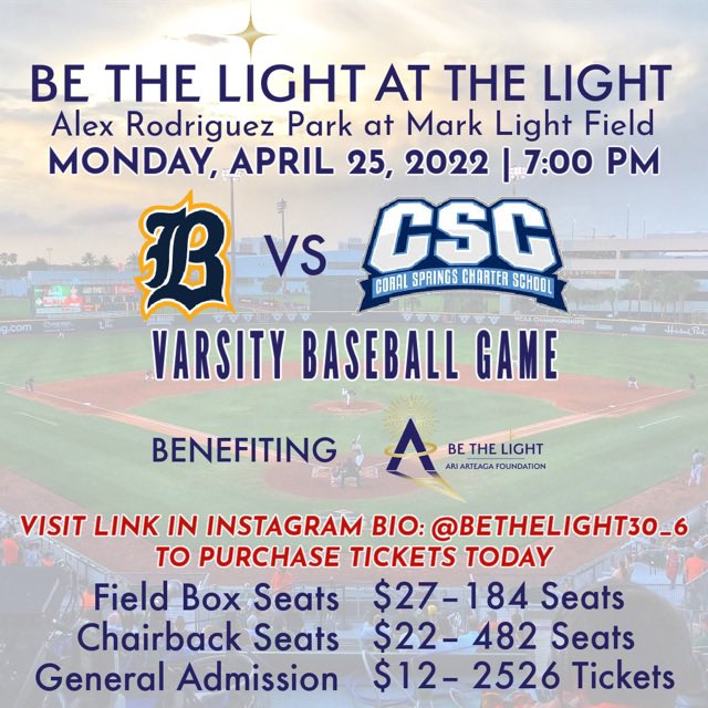 Tickets must now be purchased at the front gate.  Hope to fill the stands tonight at the Light!!