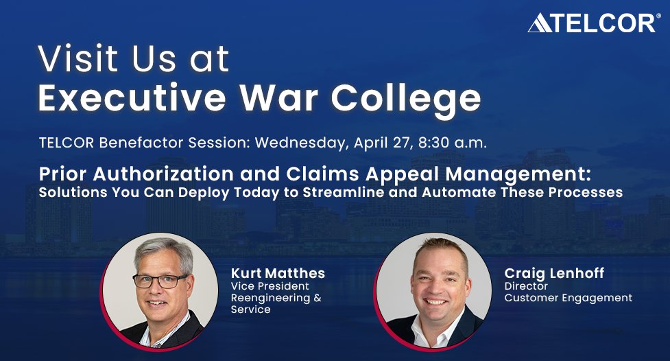 We're excited to see you at Executive War College! Be sure to attend the TELCOR Benefactor Session discussing solutions to streamline your prior authorization and claims appeal management processes. 📈

#EWC2022 #LabBilling #Reimbursement