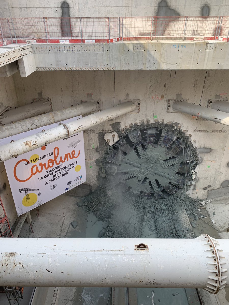 AhlemFellague's tweet photo. Percement du tunnelier Caroline aujourd’hui à la gare Antonypôle 🥳 #GPE #ligne18 #grandparisexpress https://t.co/M8Hkg7jKJc