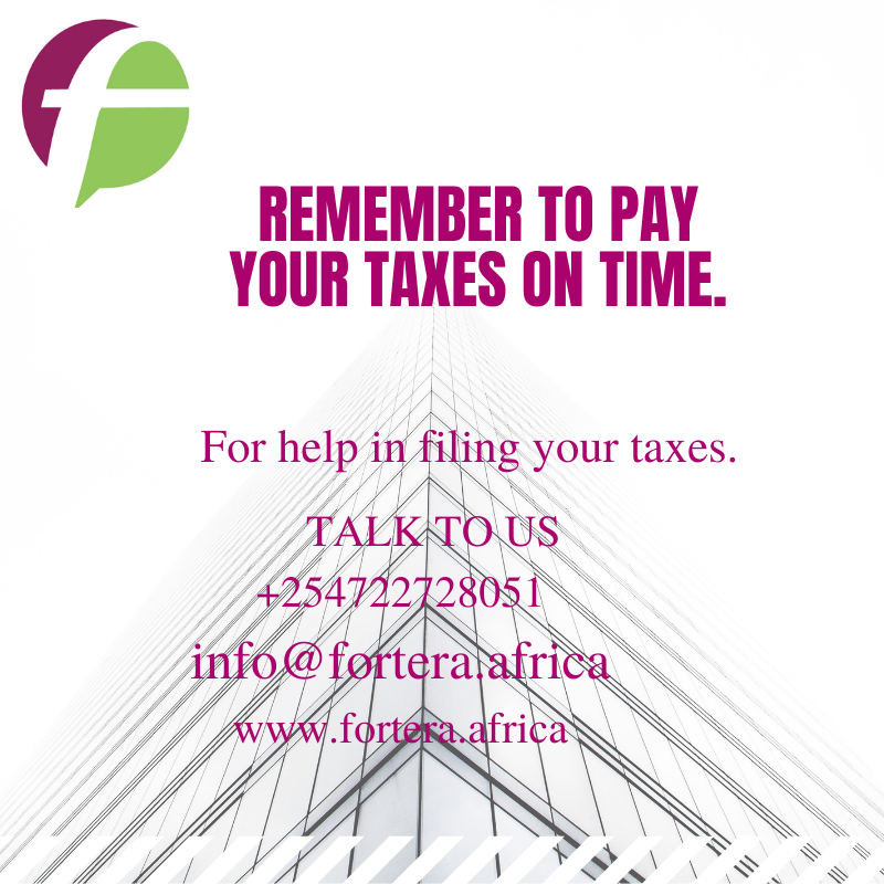Fortera_Africa's tweet photo. It's tax time!
Your corporate tax balances from 2021 are due by 30/04/2022 #taxes #Fortera https://t.co/9iV0p3bAjM