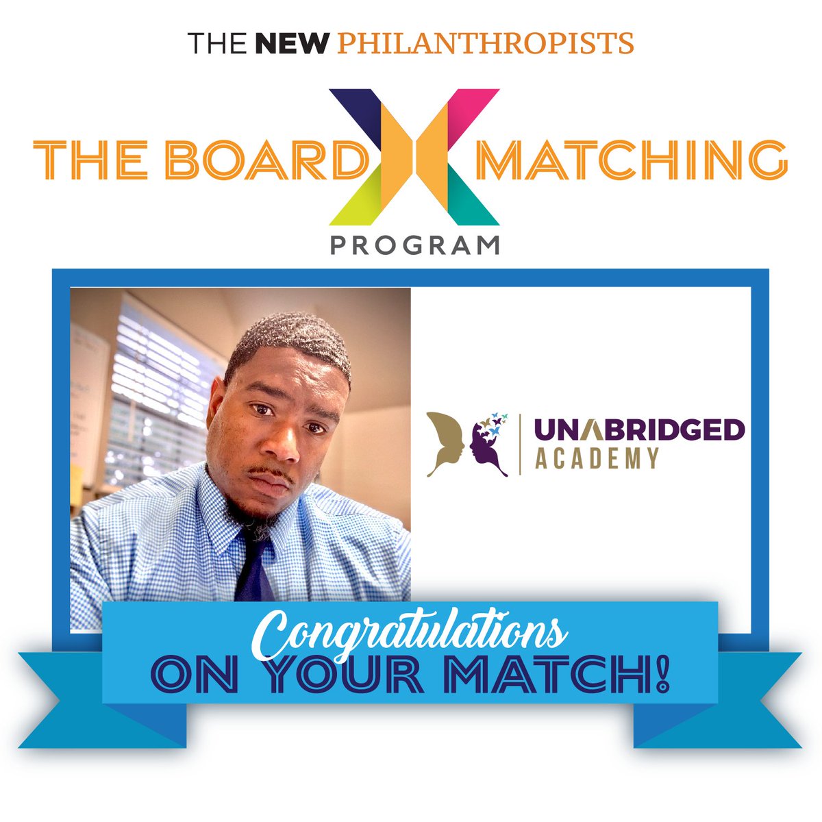 Congratulations to Demario Woods and Unabridged Academy on their TNP Board Match!

If you're looking to take on a leadership role on a nonprofit board, we invite you to apply to our Board Matching Program: tnpaustin.org/connect-with-a…
#representationmatters #tnpatx #boardleadership