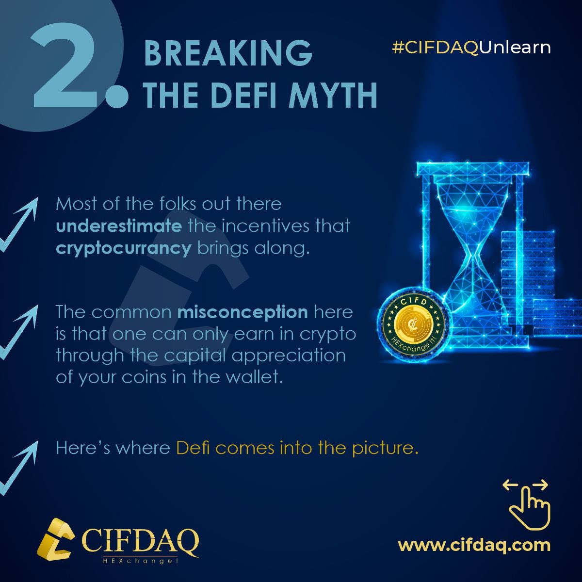 cifdaq's tweet photo. Skyrocket 🚀 your investing potential by exploring the wonders of #DeFi
Breaking the DeFi #Myth with #CIFDAQUnlearn ✅
#DeFiProject #DecentralizedFinance #Crypto #nfts #nft #CIFD #CIFDAQ https://t.co/lZttP0nfhf