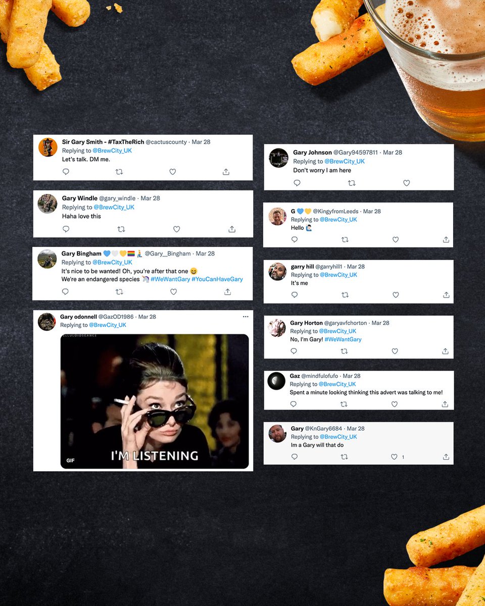 BrewCity_UK's tweet photo. The Gary’s have spoken 📢

#WeWantGary #BeerMunchVScrisps #BeerMunch https://t.co/Anwz8IBz0E