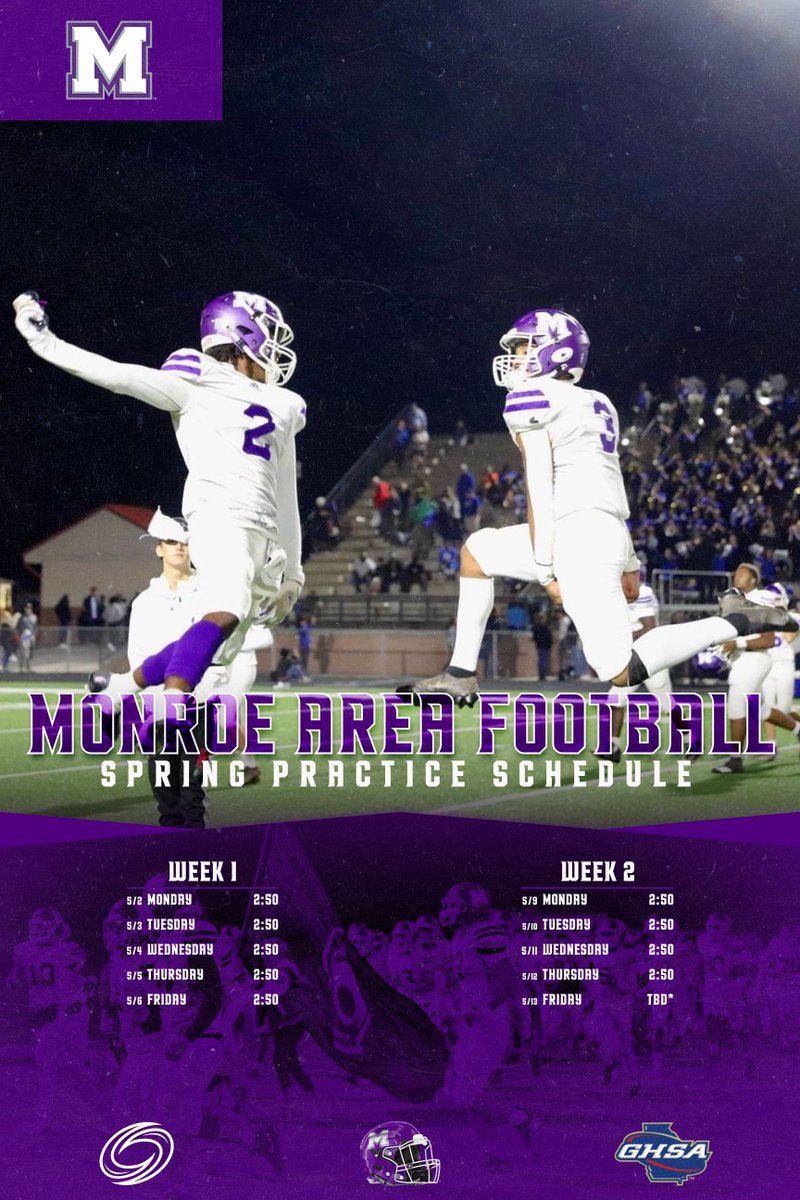 SPRING PRACTICE IS 1 WEEK AWAY!!!
Coaches make plans to visit and recruit The 'Roe!
#recruittheroe #stormsurge
<a href="/MonroeCanesFB/">Monroe Area Football</a> <a href="/RecruitGeorgia/">Recruit Georgia</a>  @Mansell247