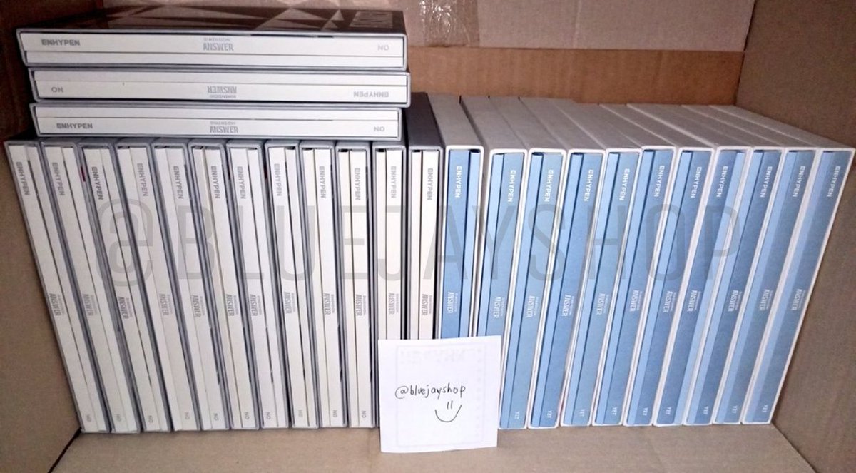 bluejayshop's tweet photo. BIG SALE PT.2 - ALL ONHAND 

30PCS - ENHYPEN D:A
18PCS - ENHYPEN D:D
18PCS - ENHYPEN B:DO
LIMITED SLOTS - FREE ALBUM

PRICE RANGE: 100-180PHP
WHEN: FRIDAY UNTIL 5.5
MOP: GCASH OR COD (SHOPEE) https://t.co/RKdjrgYZZg