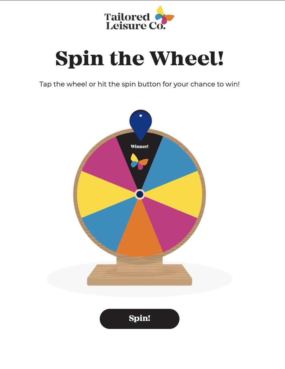 Click the link and spin to be in with a chance to win a FREE stay at our accessible caravan! - tailored-leisure.seasonalcampaigns.com