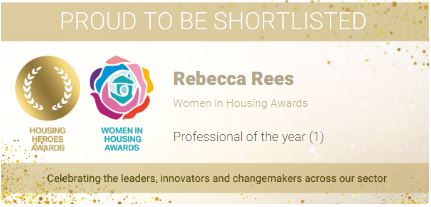 Congratulations to <a href="/BecsRees/">Rebecca Rees</a> for being shortlisted for Professional of the Year at the <a href="/insidehousing/">Inside Housing</a> #WomeninHousingAwards 2022. Rebecca was nominated by a group of clients and colleagues from across the sector. View the full shortlist here: bit.ly/3kbfuBU