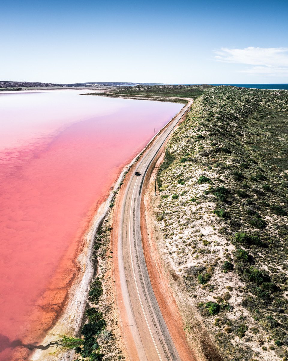 GE ( Good evening 😂) 

Pink Lake, Hutt Lagoon
@WestAustralia 
#AustraliasCoralCoast #ThisIsWa #WanderOutYonder