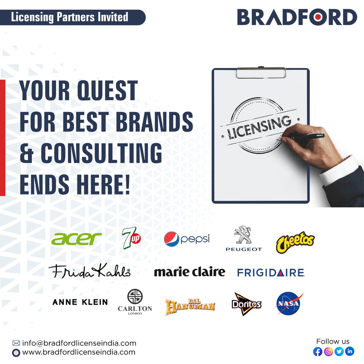 BLILicensing's tweet photo. Bradford License India, country’s leading #brandlicensing #consultancy is paving the way for leading global #brands to enhance #trademark #equity, generate new #profitable #revenue streams &amp; strengthen #consumerrelationship via #licensing. Contact: info@bradfordlicenseindia.com https://t.co/CetOUoxwmu