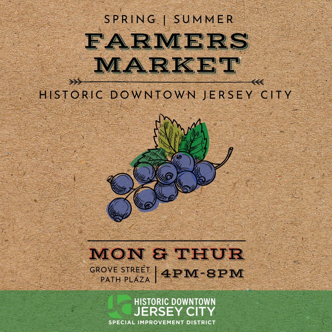 DowntownHDSID's tweet photo. Spring Market is here! π§βπΎπ Every Monday and Thursday, from 4pm-8pm at the Grove st. path plaza.
π₯ππ½π₯π₯¬π₯
Tag someone that needs to hit the market!
#farmersmarket #jerseyfresh #jerseycitymakeityours #jerseycitylocal #hdsid #shoplocalnj #shoplocaljc https://t.co/UeKb6GNVWX
