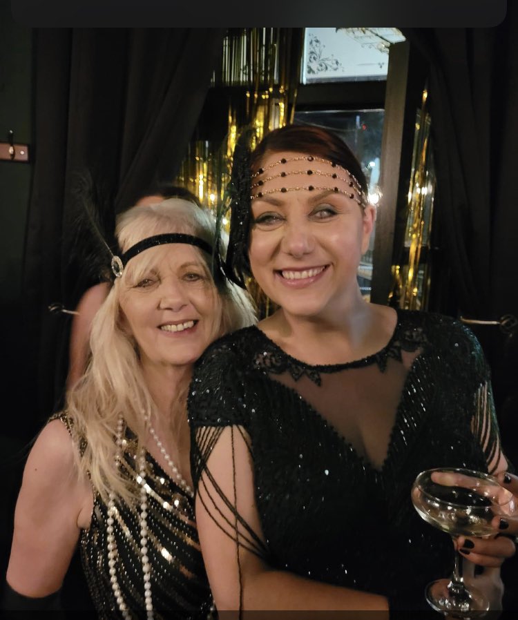 blind_but_sound's tweet photo. I just wanted to say thank you to all those who help me celebrate my 40 birthday a big thank you to My Mum 🥰💛🥳  #fabatforty #MANCHESTER  #lock91    Picture is of me and my mum in our 1920s fancy dress https://t.co/CA4yFnt7vd