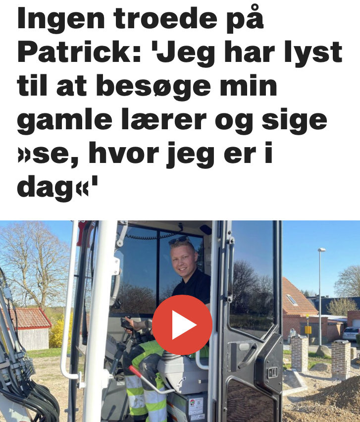 meinert_john's tweet photo. 7-8 procent af danskerne lever med ordblindhed - og mange har som Patrick oplevet, at det går ud over selvværdet. I @AOFDanmark tilbyder vi gratis hjælp til voksne, der er ordblinde. Ordblindhed skal ikke skygge for hver 12. danskers evner og talenter #dkudd #ordblind @btdk https://t.co/VwFUpjHu9o