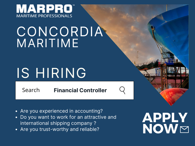 Marpronews's tweet photo. Want to be part of a dynamic, international shipping business? Then join Concordia Maritime as their #FinancialController.
For this job, you are structured, precise, and efficient. 🤝
Interested? Apply here: https://t.co/IVlb0SHeBe
#MARPRO #jobs https://t.co/ji4V7ZoSoH