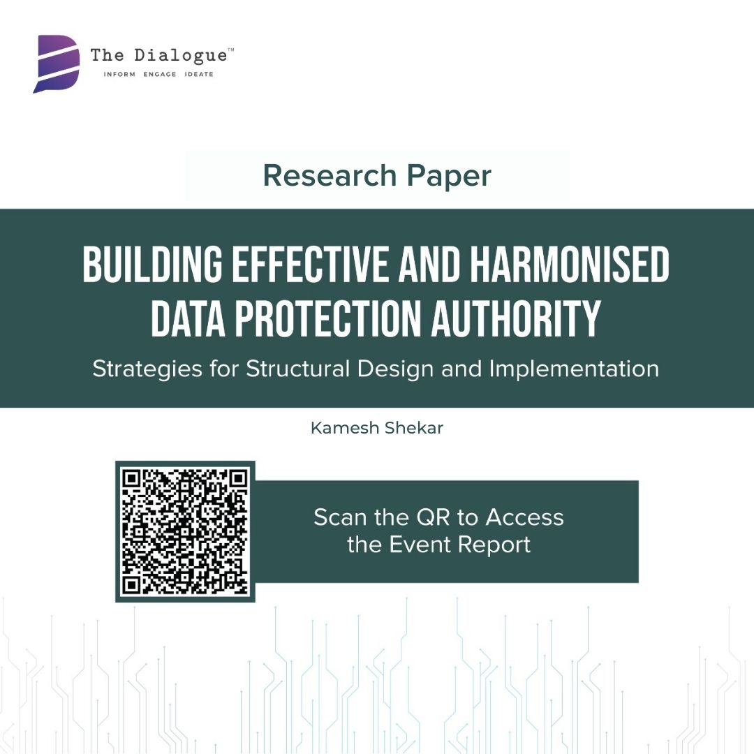 _DialogueIndia's tweet photo. #PaperLaunch | The Dialogue launches its research paper - 'Building Effective and Harmonised Data Protection Authority' by @kameshsshekar, on the future #DPA, under the #PDPBill201, which must be done through regulator synergy & responsive policymaking.
➡️https://t.co/W4r7lFQfjl https://t.co/6rfQncUgNe