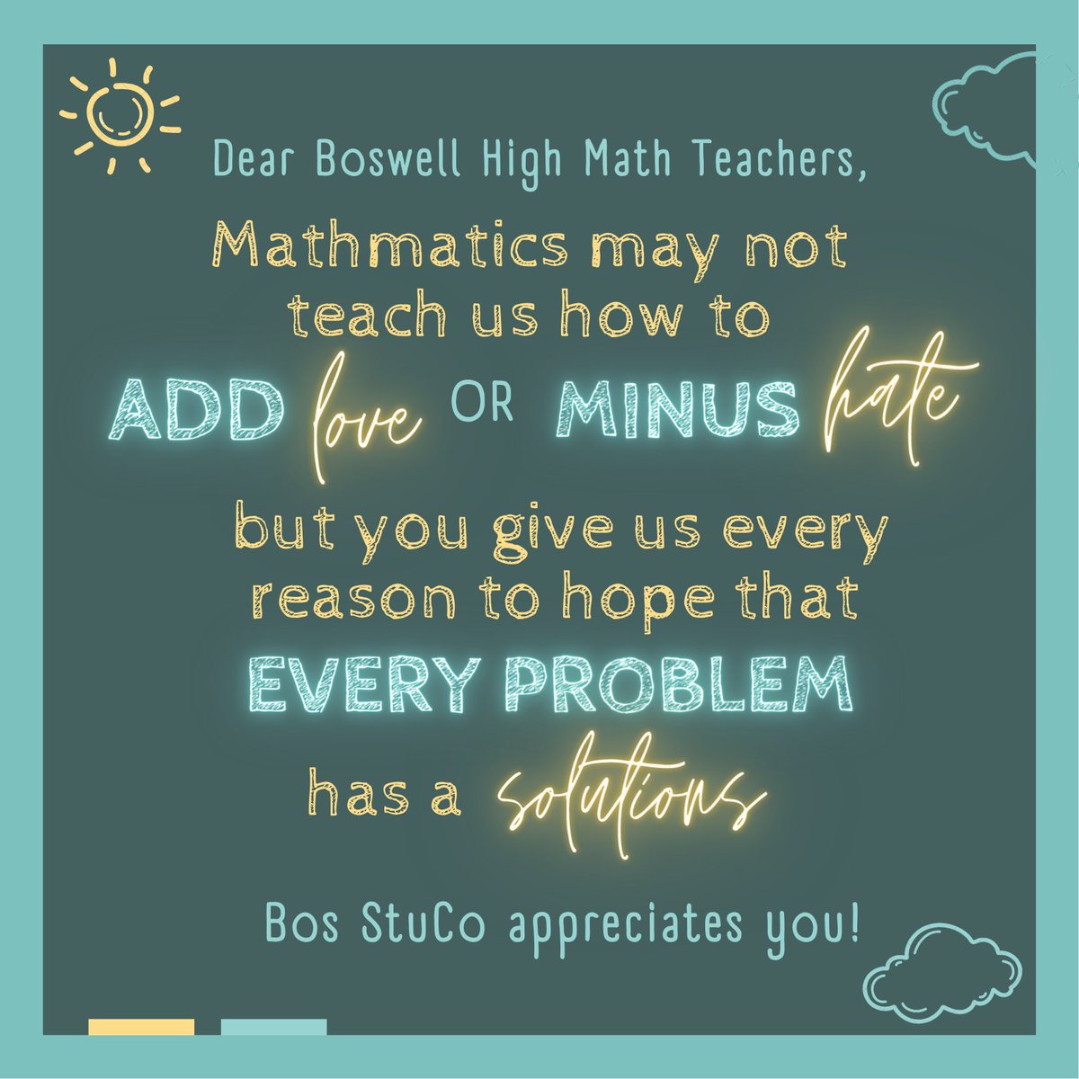 Shoutout to our amazing math teachers! #TeacherAppreciationWeek22 🤍