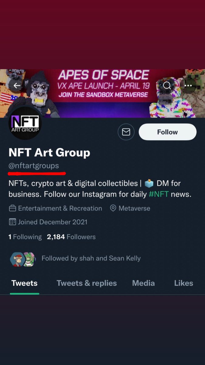 🚨 FAKE ACCOUNT! 🚨
Please report @nftartgroups 
We are not affiliated with this page.
Be careful and don’t get scammed.
-
#nft #nfts #nftcommunity