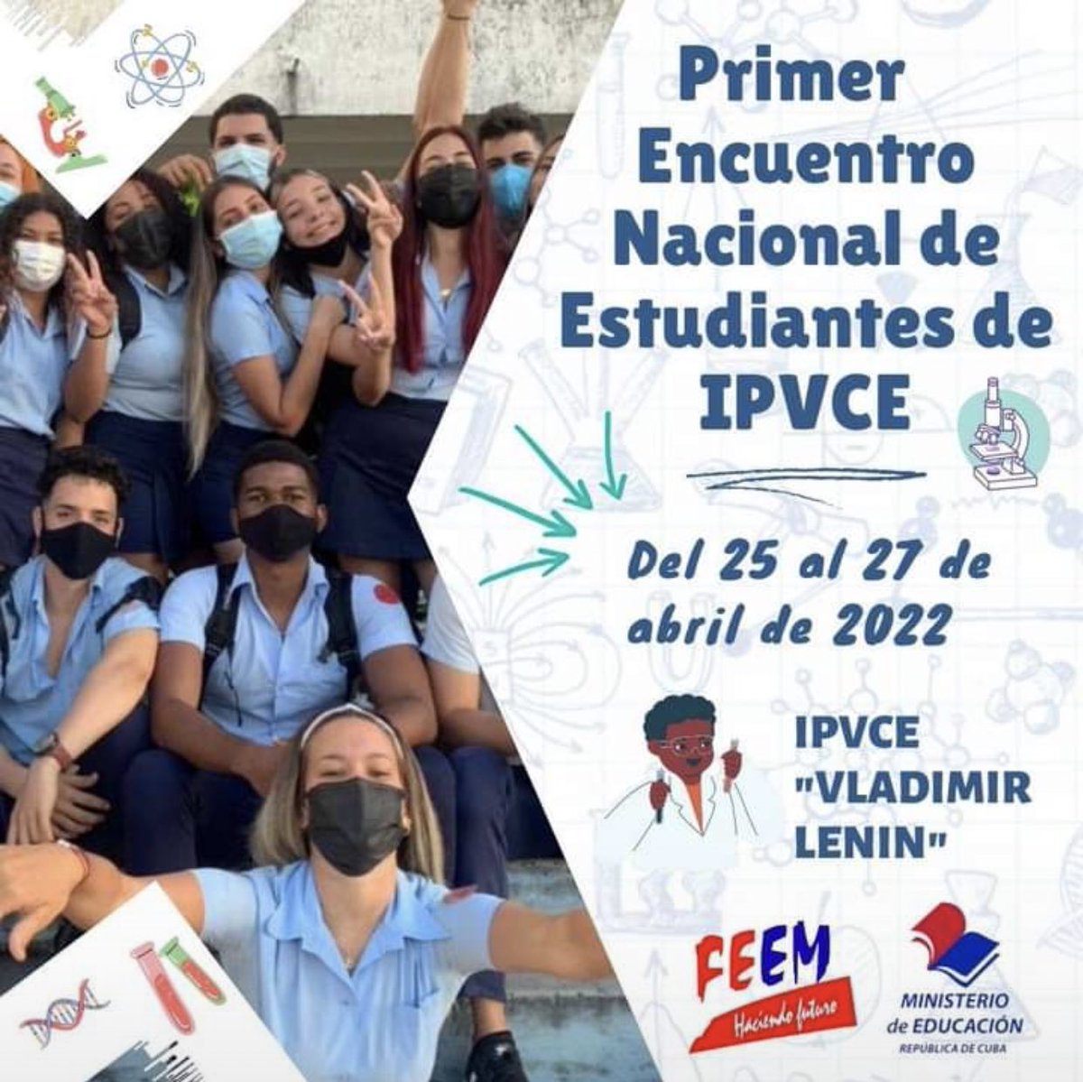 feem_ipvce's tweet photo. Llegó el gran día, ya en camino la delegación del IPVCE Federico Engels de Pinar del Río.
#VamosPorMás #VamosConTodo #SomosContinuidad https://t.co/ilHLjjMTdX