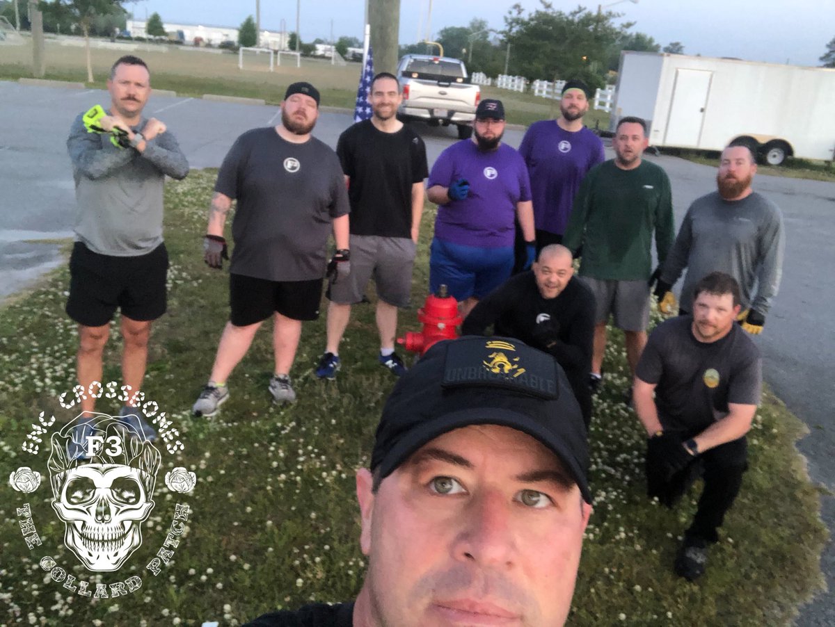 F3ENC's tweet photo. 49 PAX are ready for the work week:
24 @ #breakdown for #threeheadedhound
11 @ #mash
10 @ #thecollardpatch
4 @ #donutshop
#f3enc
#F3Nation
#f3counts https://t.co/p6S57ekuJ5