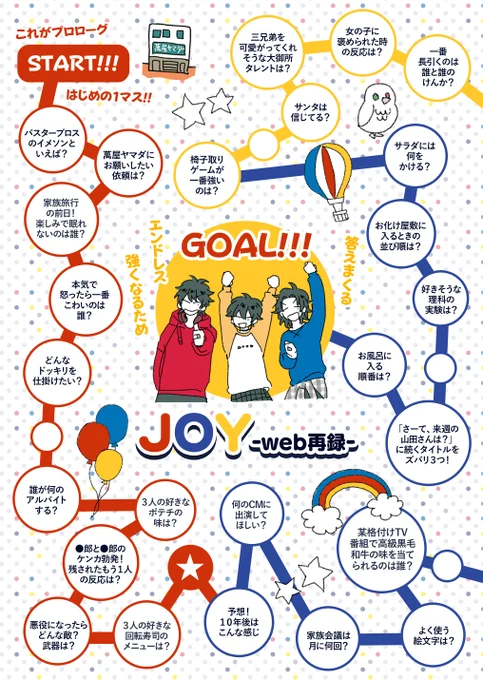 5/3新刊サンプル「JOY-web再録-」
A5/44頁/500円/山田家中心ほのぼの漫画
※ツリーで部数アンケートつけるのでよろしければご協力いただけますと助かります🙇‍♂️ 