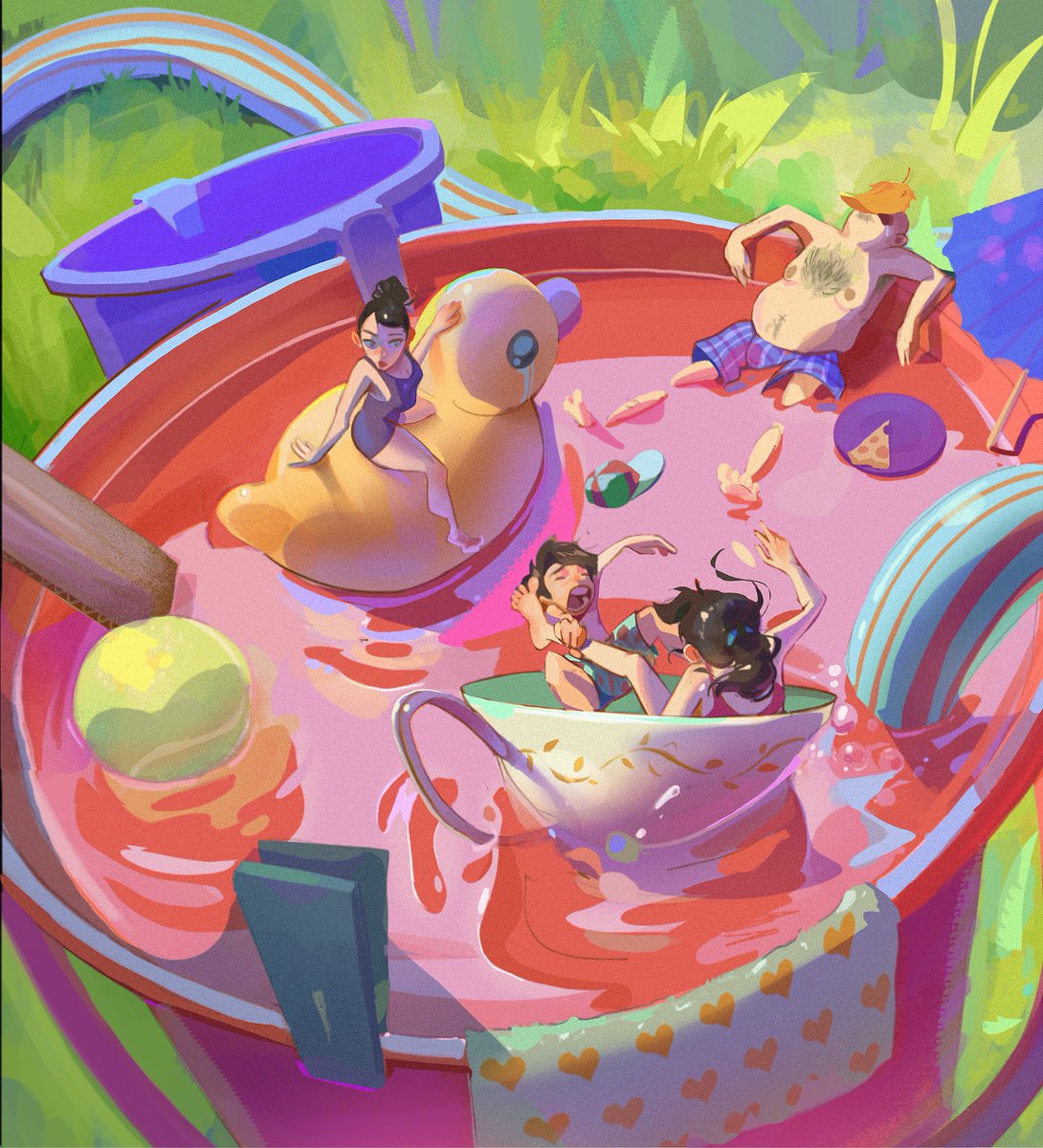 Procreate's tweet photo. .@chedilkm's artworks are full of life and excitement with vibrant colours and gorgeous composition. We could stare at their page for hours 😍

#Procreate #Illustration https://t.co/JMSzmkGWrl