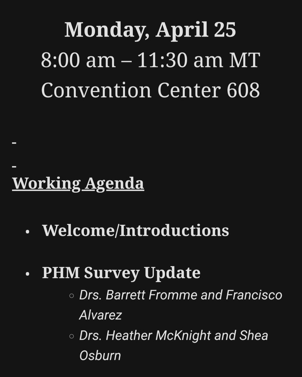 HMcKnightMD's tweet photo. Good morning, @PASMeeting! The AAP #PHM Division Directors and APA leaders have a great combined session planned for this morning! We'll start with an update on the #workforce #survey! 🩺#PAS2022 https://t.co/ISrEDsyeUh