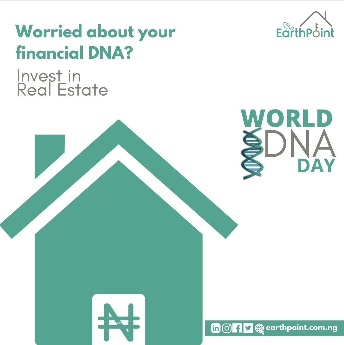 Worried about your financial DNA? Investing in real estate-driven economy from top to bottom is the best solution ✅ Celebrating the day Human Genome was completed. #WorldDNADay2022 #RealEstate #Property #Investment #Construction #Engineering #Abuja #Kaduna #Kano #Sustainable