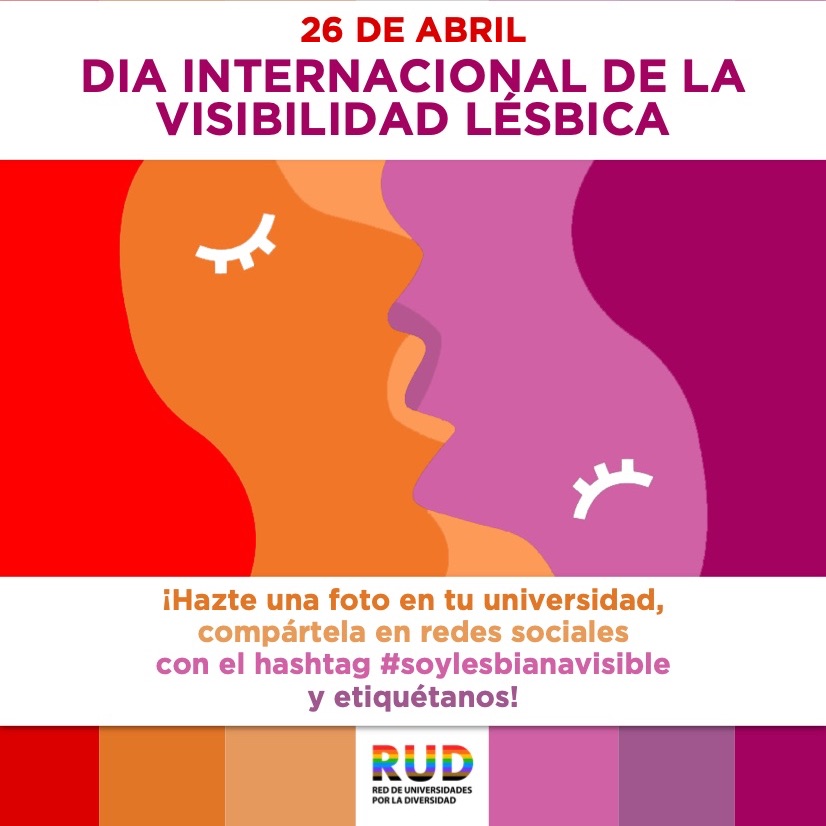 UjaResponsable's tweet photo. 26 de abril, día internacional de la visibilidad lésbica. ¡Hazte una foto y compártela con el hastag #soylesbianavisible! https://t.co/2335I5zSbZ