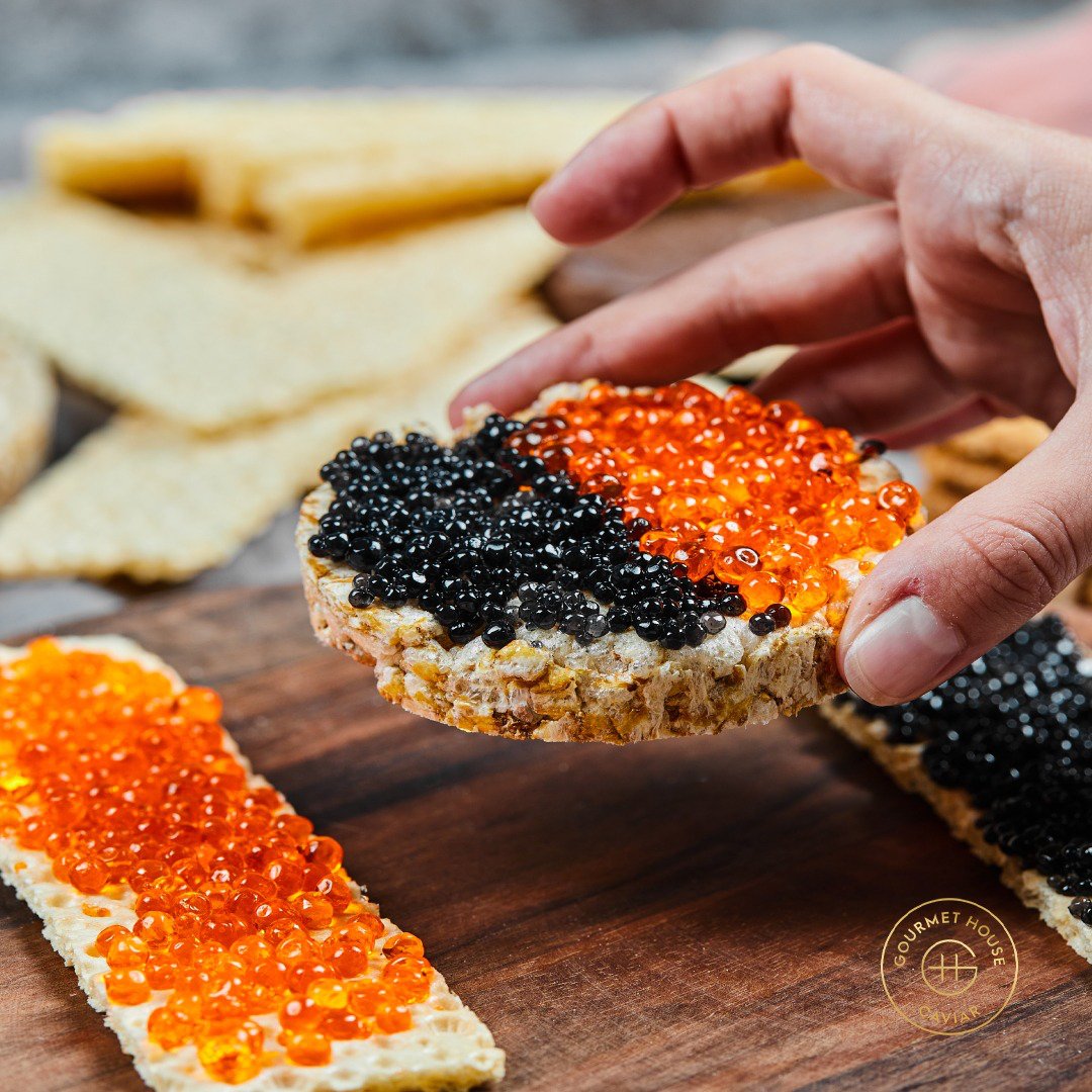 Cracker sandwich with red and black caviar for the most amazingly flavorful experience. Experts at Gourmet House Caviar curate the perfect toppings for your meal.
Buy Caviar from Gourmet House. 
Visit Us: gourmethouse.com
.
.
.
.
#Gourmethousecaviar #caviar