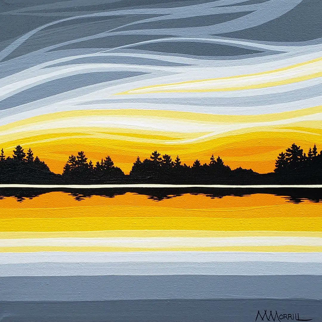 Stormy Sky 
12x12 acrylic on canvas