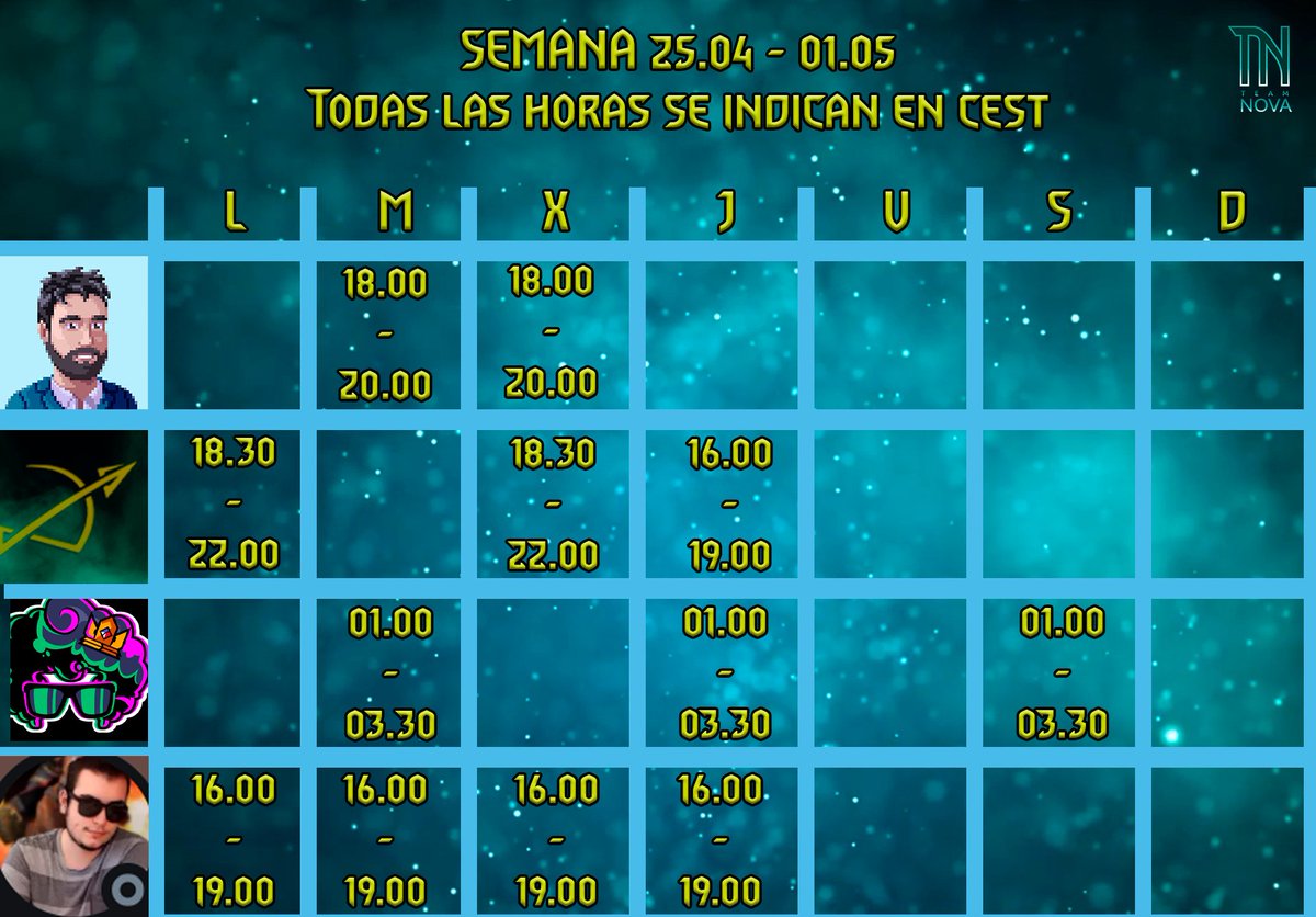 Aquí tienes el horario de nuestros creadores de contenido de <a href="/Gwent_ES/">Gwent ES</a>
