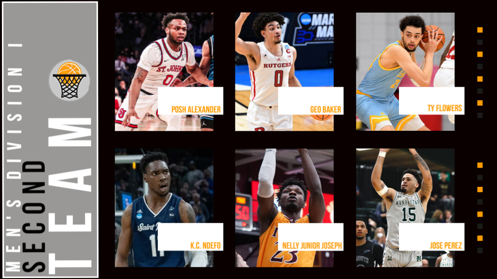 Congrats go out to the 2021-22 Met Basketball Writers Assn.'s MEN'S DIVISION I ALL-MET  2⃣ND TEAM! 🏀🥈🗽👏! 
89th Annual #HaggertyAwards TONIGHT [in person] Monday, April 25! metbasketballwriters.org
