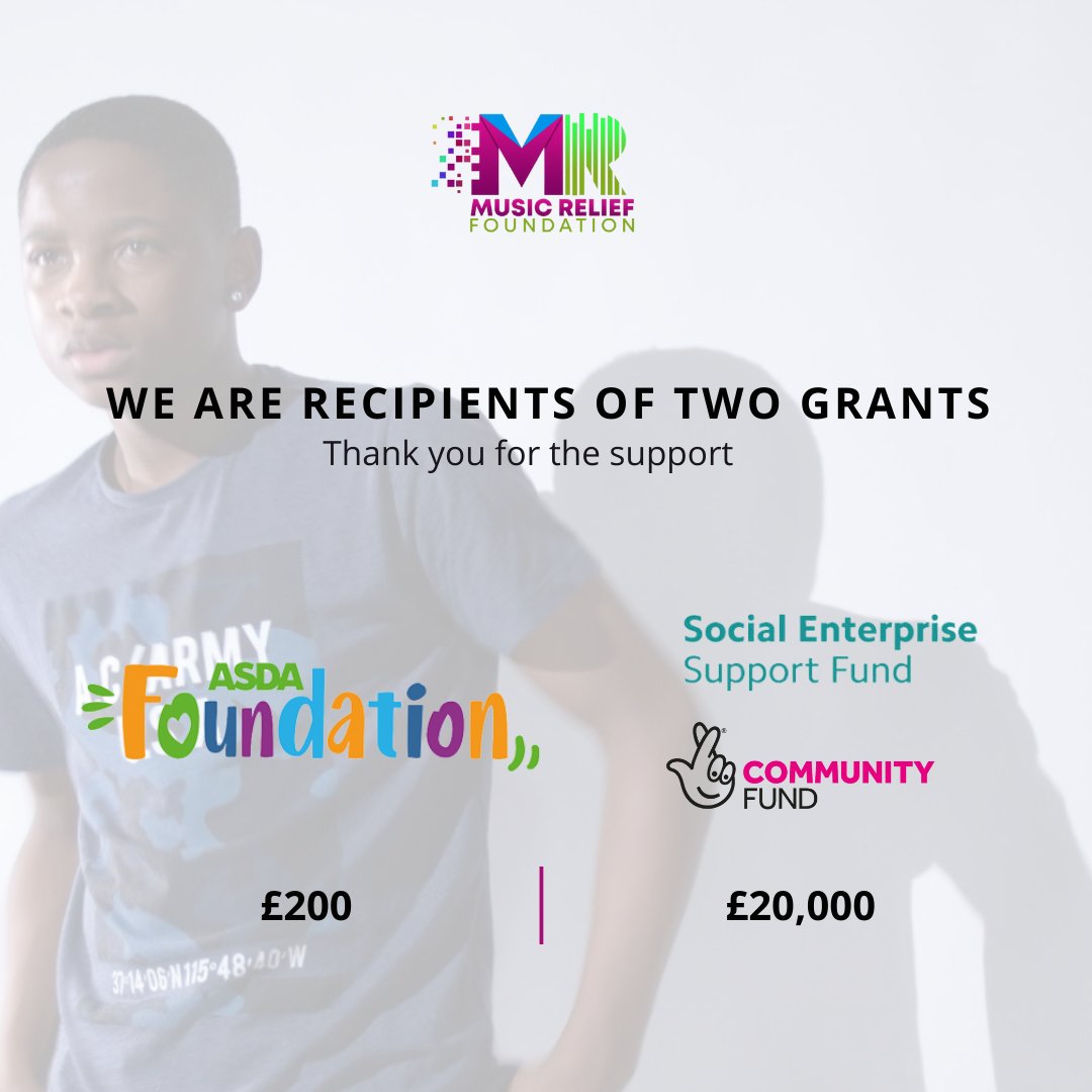 We are pleased to share that we have been awarded two grants! 
Having received £200 from #AsdaFoundation for our work in the community and £20,000 from the Social Enterprise Support Fund to continue the MRF Music School 💙 

#sesupportfund #nationallottery #croydon #thorntonheath