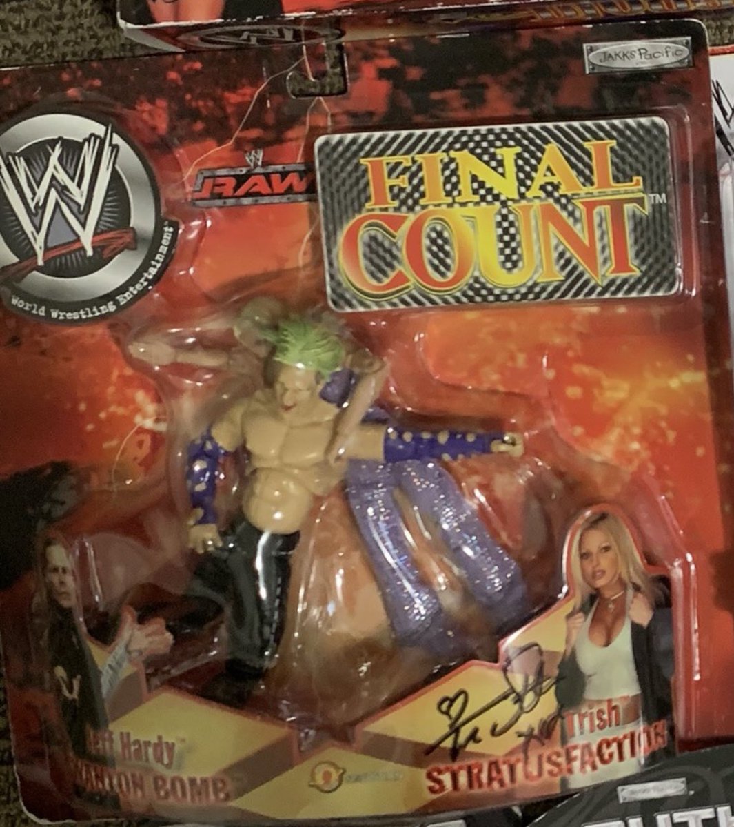 My <a href="/trishstratuscom/">Trish Stratus</a> signed action figure collection is coming along nicely! #trishstratus #wwe #wweactionfigures #ftlow #womenswrestling #stratusfaction