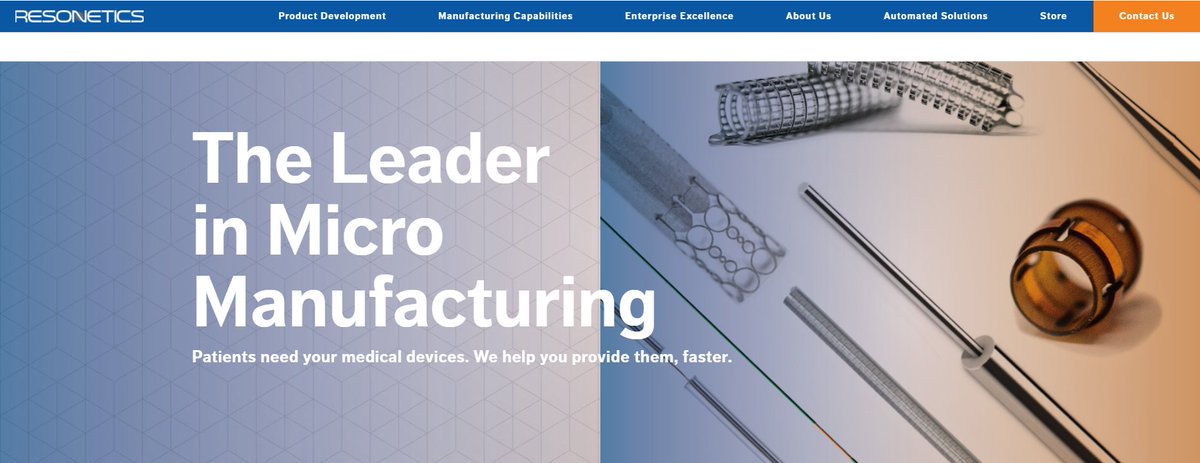 Hutchinson, "Minnesota's Manufacturing City," has about 32 precision, high-tech manufacturers in our community.  For example, Resonetics is a manufacturer of medical devices.  Check out this remarkable company here:  resonetics.com