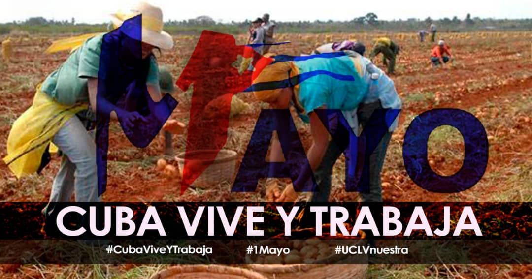 Este #1deMayo #VamosConTodo a ratificar ante el mundo el compromiso del pueblo cubano con la reafirmación de que #CubaViveYTrabaja ✊🇨🇺