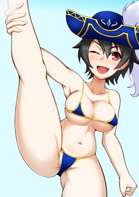 多分ザガンちゃんは体も柔らかいはず #メギドマイクロビキニ部 