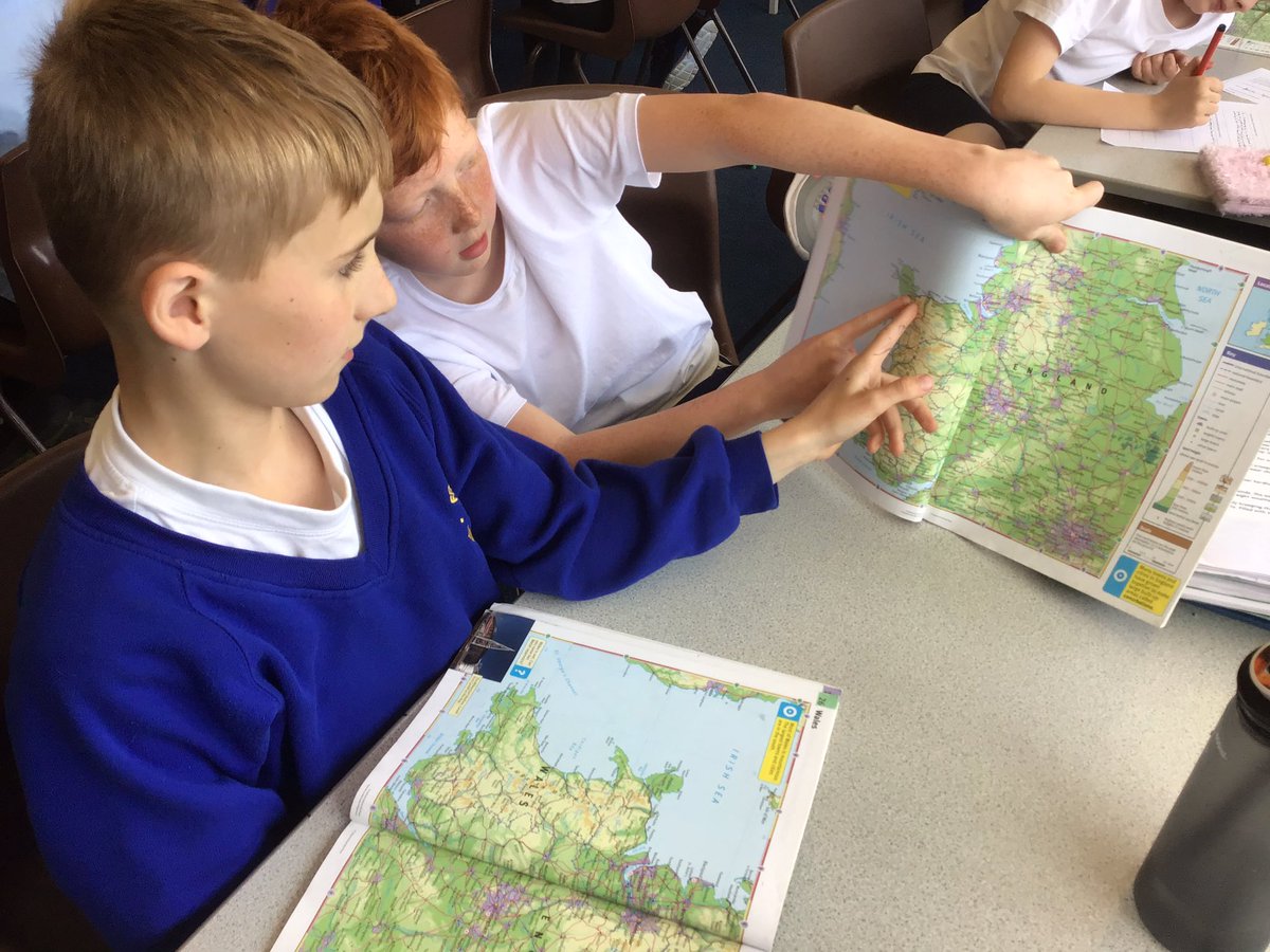 FrodManor's tweet photo. Shakespeare class are getting super excited for their residential and are checking where it is in the atlases this afternoon. #manorhousegeography. #edsential #conwaycenter https://t.co/YB6EvundCf