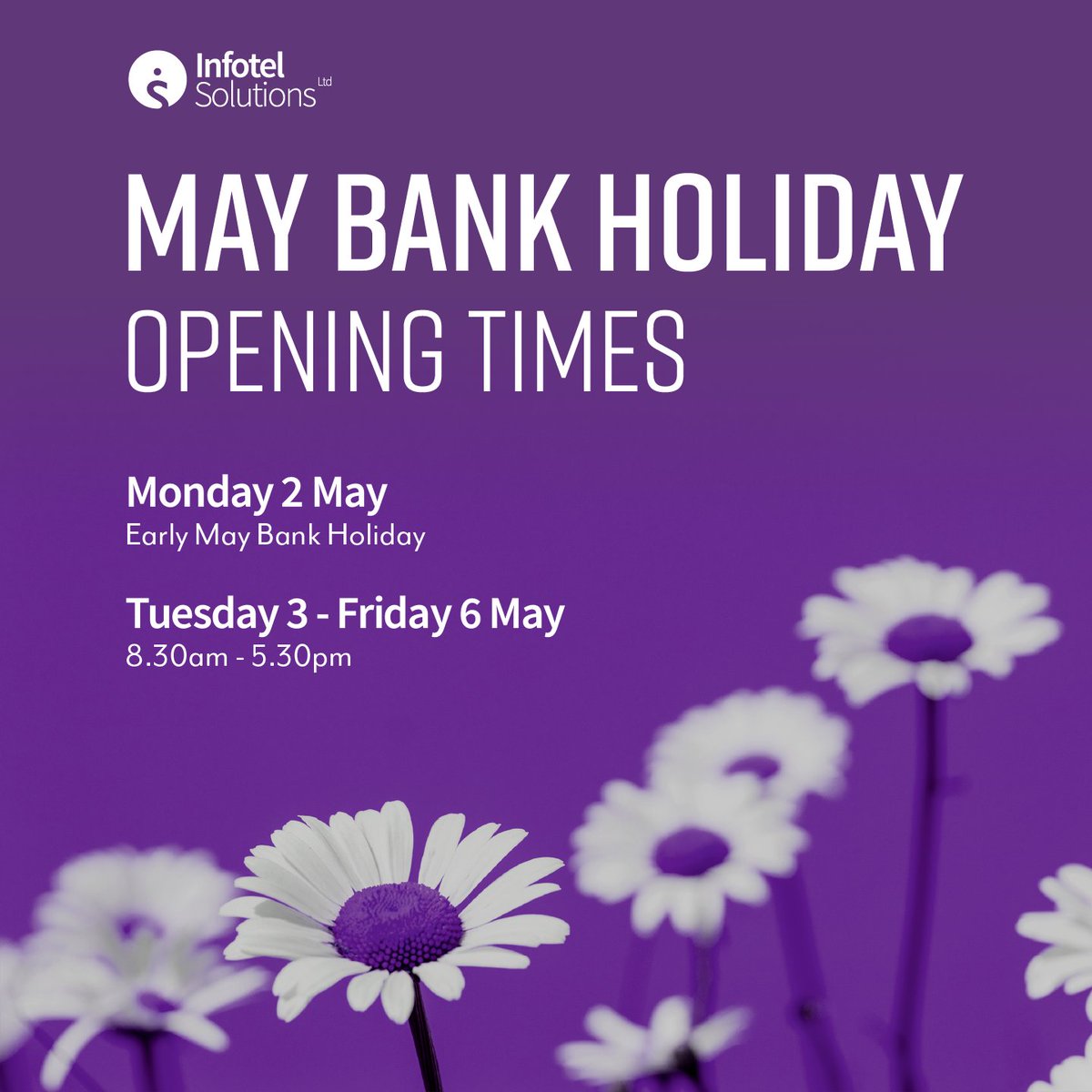 Here are our opening times for May Bank Holiday!
If you need accommodation, event or meeting venues please contact our teams as soon as possible!

#MayBankHoliday #BankHoliday #May2022 #HotelAgency #Conferencing